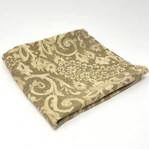 Pottery Barn 20x20” Square Accent Pillow Paisley Linen Blend Beige Tan Brown